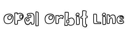 Opal Orbit Line Font Image