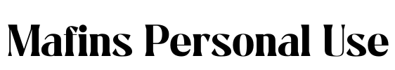 Mafins Personal Use Font Image