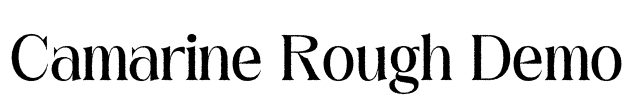 Camarine Rough Demo Font Image