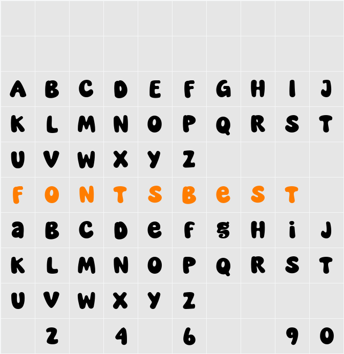 Super Orange Character Map