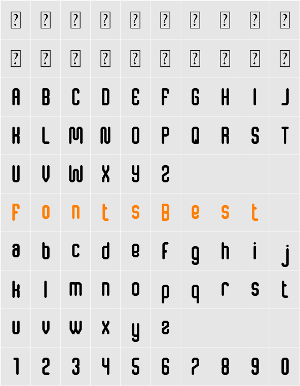GRESMAKO Character Map