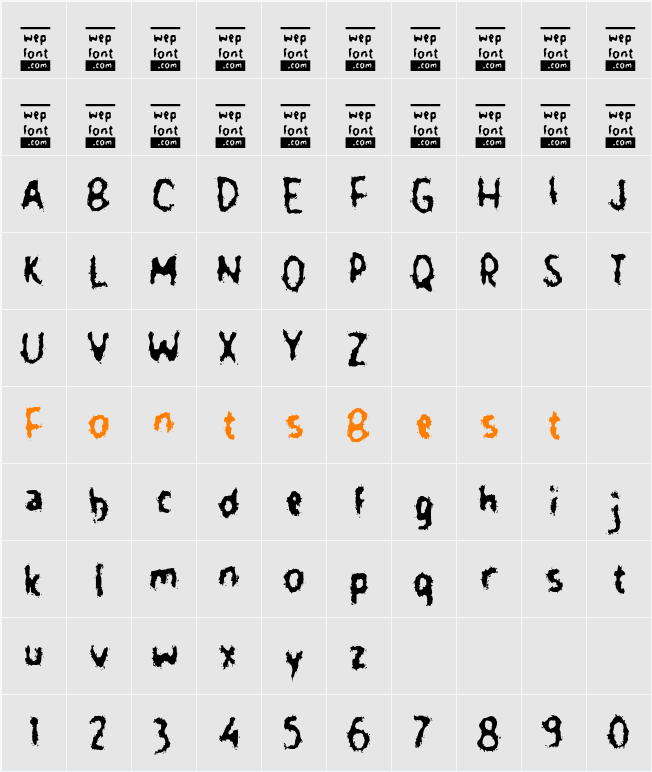 Obenix Character Map