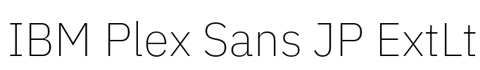 IBM Plex Sans JP ExtLt Font Image