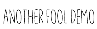 Another Fool DEMO Font Image