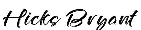Hicks Bryant Font Image