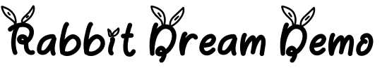 Rabbit Dream Demo Font Image