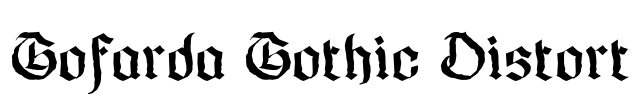 Gofarda Gothic Distort Font Image