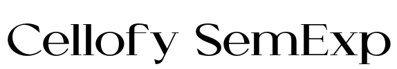 Cellofy SemExp Font Image