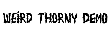 Weird Thorny DEMO Font Image
