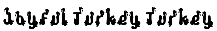Joyful Turkey Turkey Font Image