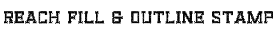 Reach Fill & Outline Stamp Font Image