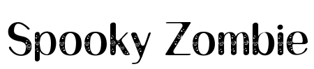 Spooky Zombie Font Image