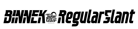 BINNEK-RegularSlant Font Image