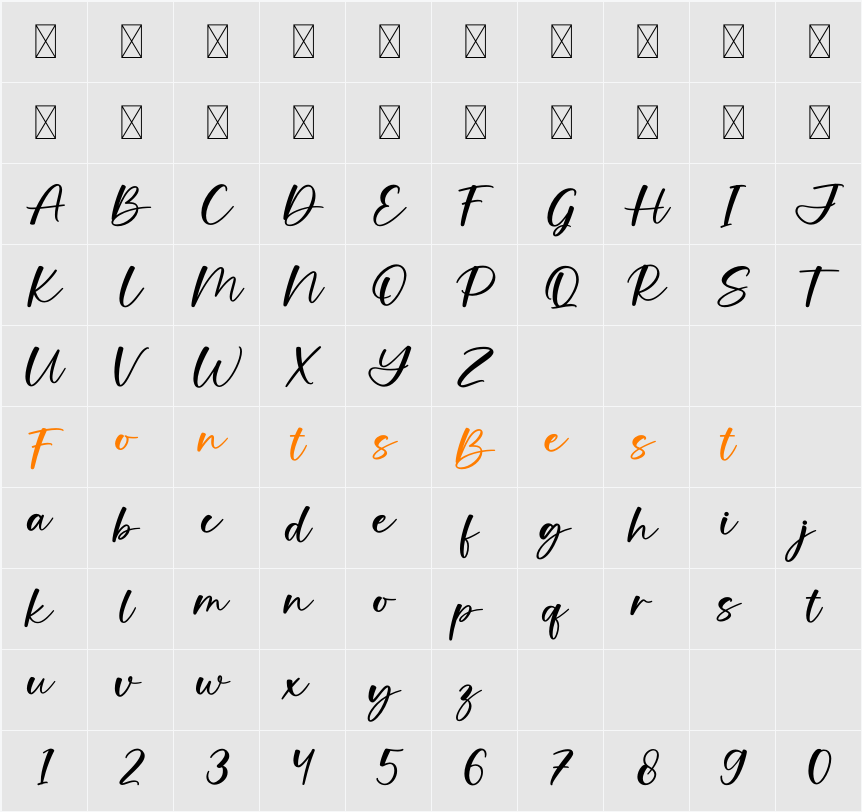 Kensley Character Map
