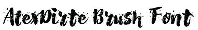 AlexDirte Brush Font Font Image