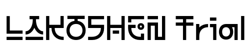 LAKOSHEN Trial Font Image