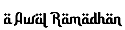 a Awal Ramadhan Font Image