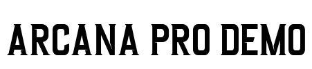 Arcana Pro DEMO Font Image