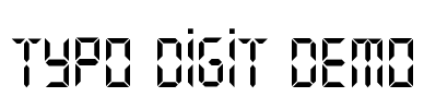 Typo Digit Demo Font Image