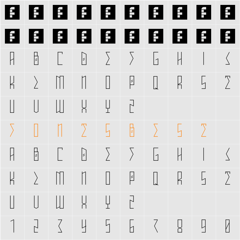 ANNIHILATE Character Map