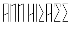 ANNIHILATE Font Image