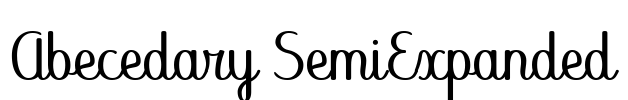 Abecedary SemiExpanded Font Image