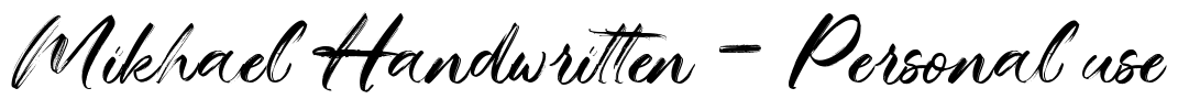Mikhael Handwritten - Personal use Font Image