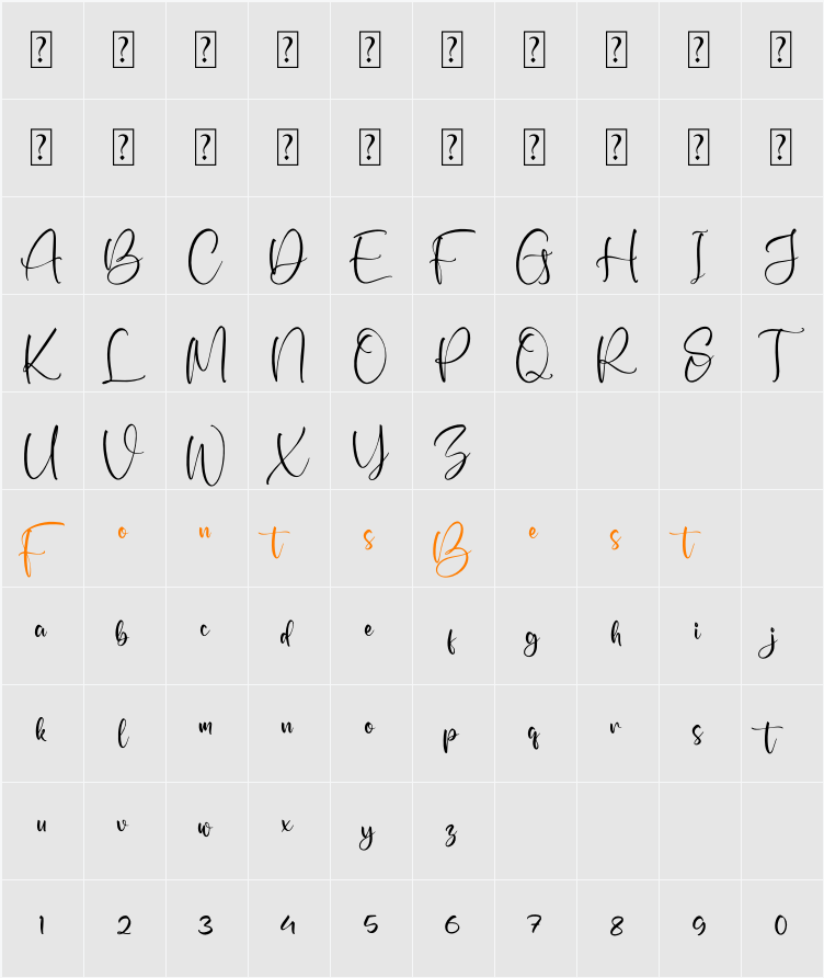 Angellista Character Map