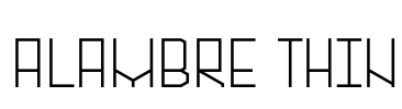 Alambre Thin Font Image