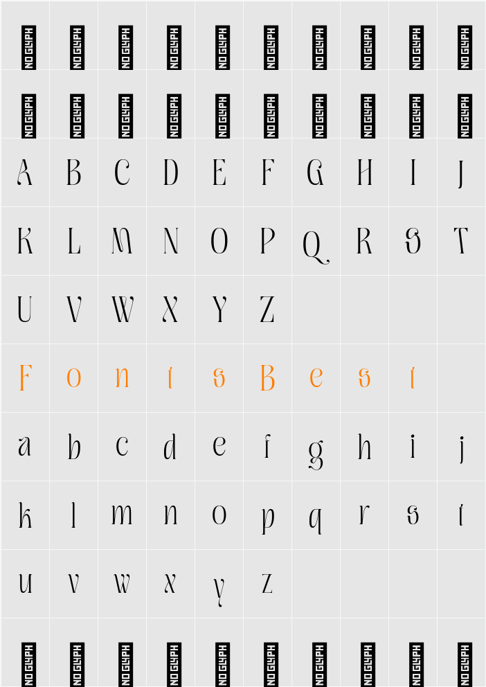 Moxtas Light Character Map