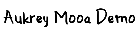 Aukrey Mooa Demo Font Image