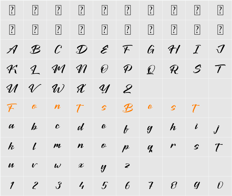 Amladen Bohiga Character Map