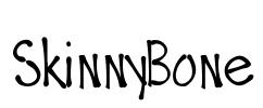 SkinnyBone Font Image