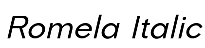 Romela Italic Font Image
