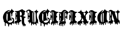 Crucifixion Font Image
