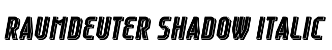Raumdeuter Shadow Italic Font Image