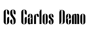 CS Carlos Demo Font Image