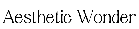 Aesthetic Wonder Font Image
