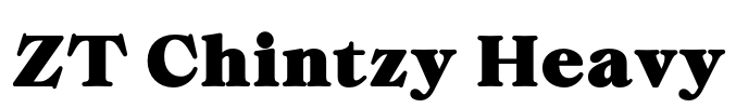 ZT Chintzy Heavy Font Image