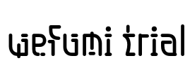 wefumi trial Font Image