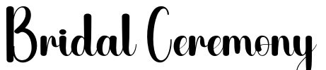 Bridal Ceremony Font Image