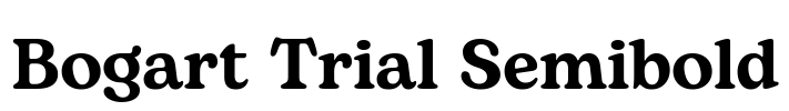 Bogart Trial Semibold Font Image