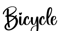 Bicycle Font Image