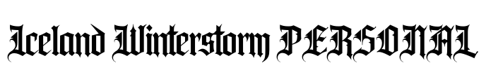 Iceland Winterstorm PERSONAL Font Image