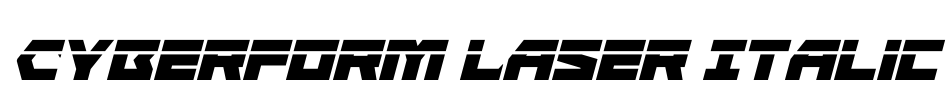 Cyberform Laser Italic Font Image