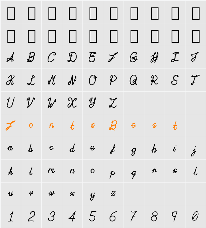 Acta:Amour Character Map