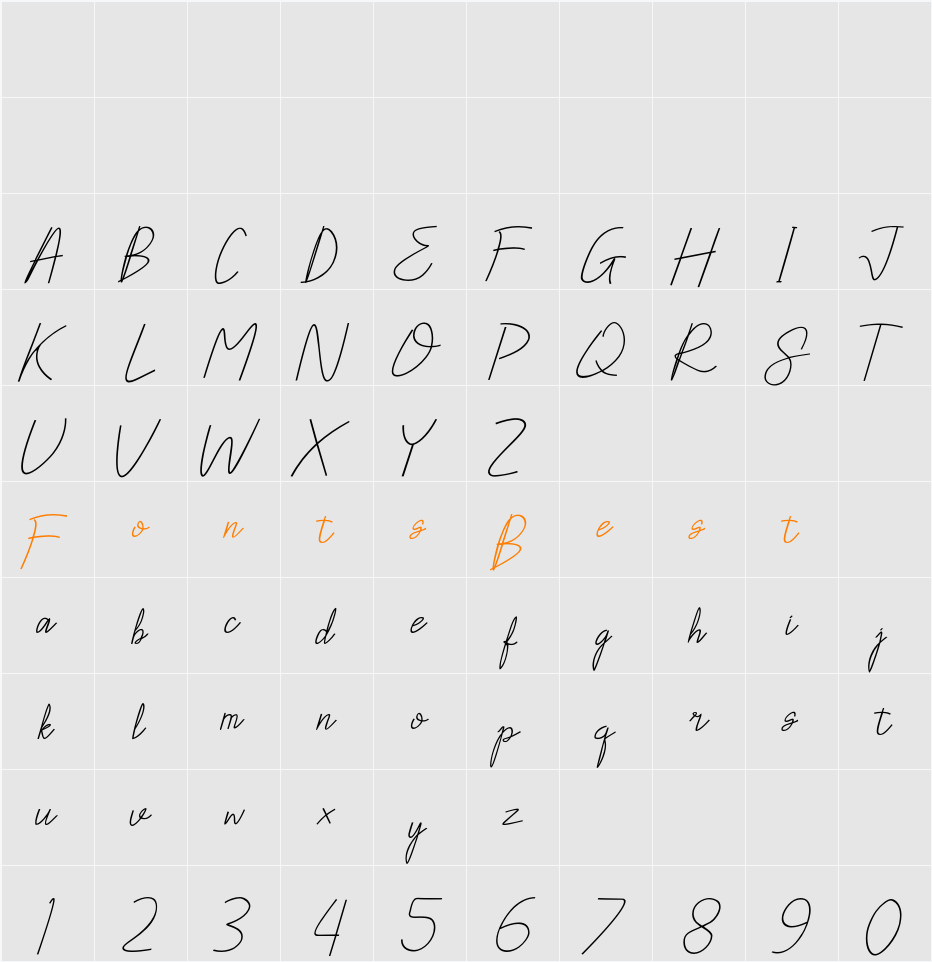 Antallya Character Map
