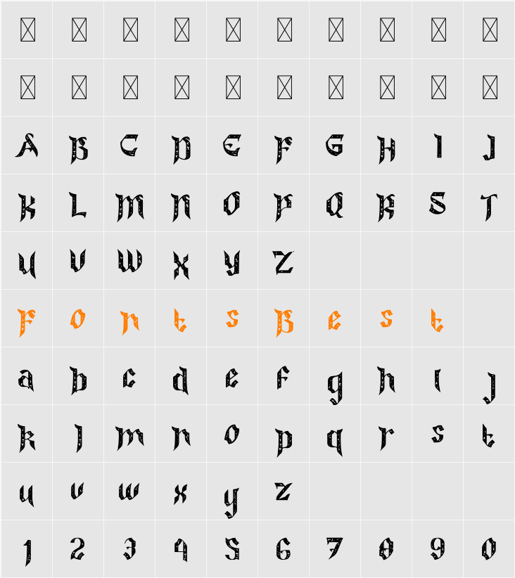 Colide Rough Character Map