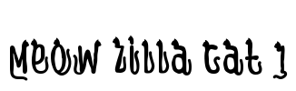 Meow Zilla Cat 1 Font Image