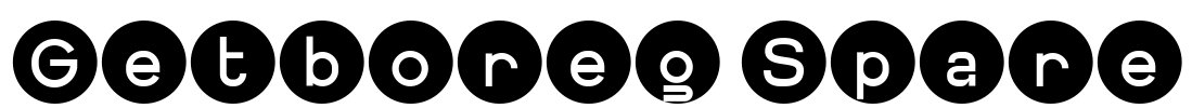 Getboreg Spare Font Image